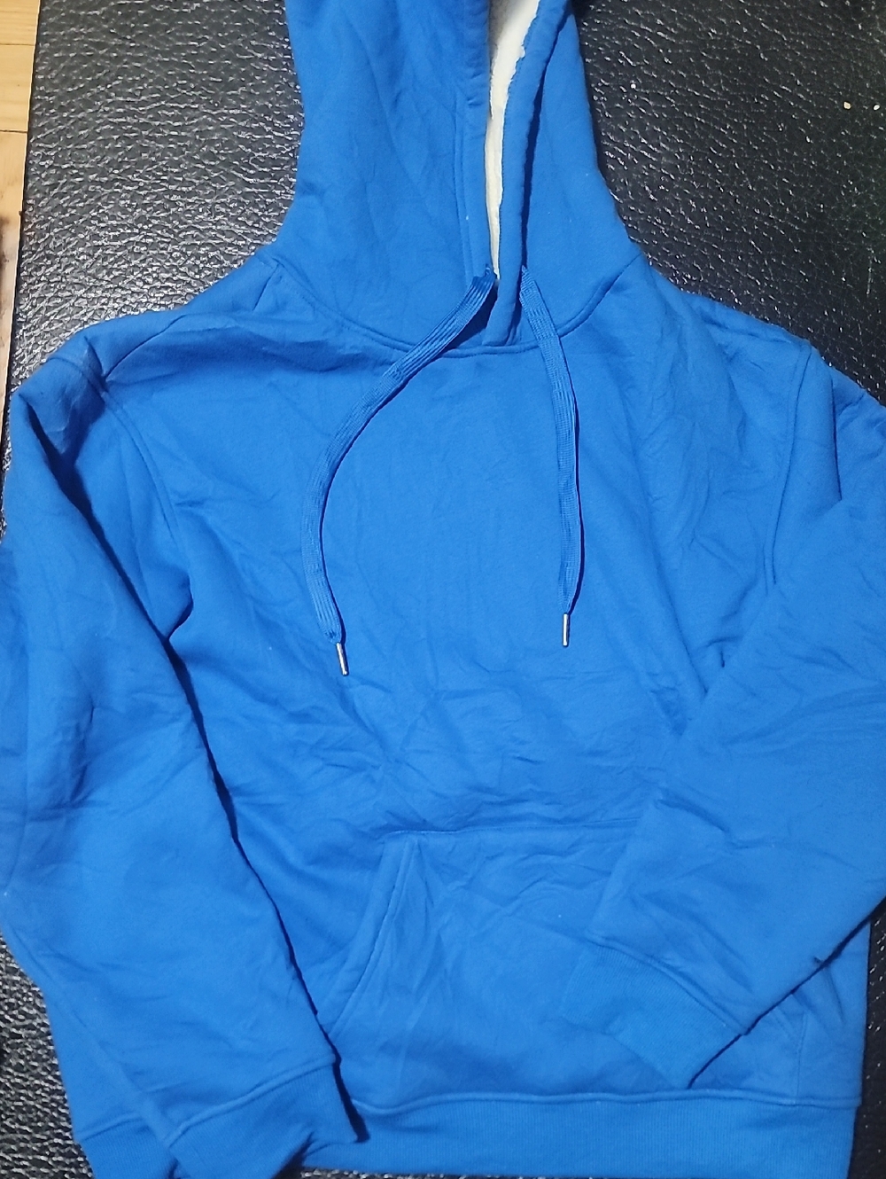 Zanivoka Royal Blue Sherpa Pullover Hoodie Sweatshirt